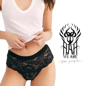 We are HAH NWT Free People Spin Me Panty - Noir - XS